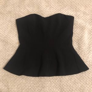 Forever 21 Black Peplum Tube Top
